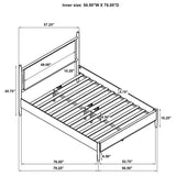 Mason 46-inch Full Panel Platform Bed Grey and Light Brown | Brown | Light Brown | 315914F