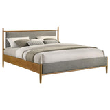 Mason 46-inch Eastern King Panel Platform Bed Light Brown | Eastern King | Brown | Light Brown | 315914KE