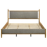 Mason 46-inch Eastern King Panel Platform Bed Light Brown | Eastern King | Brown | Light Brown | 315914KE