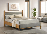 Mason 46-inch Queen Panel Platform Bed Grey and Light Brown | Brown | Light Brown | 315914Q
