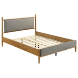 Mason 46-inch Queen Panel Platform Bed Grey and Light Brown | Brown | Light Brown | 315914Q