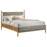 Mason 46-inch Queen Panel Platform Bed Grey and Light Brown | Brown | Light Brown | 315914Q