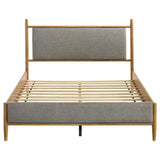 Mason 46-inch Queen Panel Platform Bed Grey and Light Brown | Brown | Light Brown | 315914Q