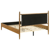 Mason 46-inch Queen Panel Platform Bed Grey and Light Brown | Brown | Light Brown | 315914Q