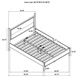 Mason 46-inch Queen Panel Platform Bed Grey and Light Brown | Brown | Light Brown | 315914Q