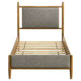 Mason 46-inch Twin Panel Platform Bed Grey and Light Brown | Twin | Brown | Light Brown | 315914T