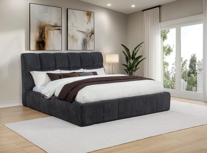 Nollet 48-inch Upholstered Platform Bed Cream