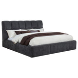 Nollet 48-inch Upholstered Eastern King Platform Bed Grey | Eastern King | Grey | 315917GRYKE
