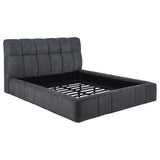 Nollet 48-inch Upholstered Eastern King Platform Bed Grey | Eastern King | Grey | 315917GRYKE