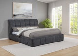 Nollet 48-inch Upholstered California King Platform Bed Grey | Grey | 315917GRYKW
