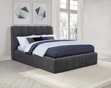 Nollet 48-inch Upholstered Panel Platform Bed Cream
