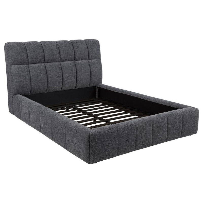 Nollet 48-inch Upholstered Panel Platform Bed Cream
