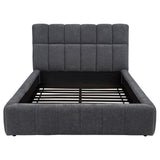 Nollet 48-inch Upholstered Queen Panel Platform Bed Grey | Queen | Grey | 315917GRYQ
