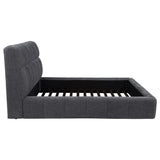 Nollet 48-inch Upholstered Queen Panel Platform Bed Grey | Queen | Grey | 315917GRYQ