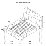 Nollet 48-inch Upholstered Queen Panel Platform Bed Grey | Queen | Grey | 315917GRYQ