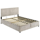 Reeves Upholstered Queen Lift-Top Storage Platform Bed Beige | Beige | 315918BGEQ