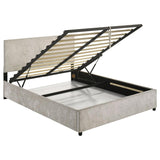 Reeves Upholstered Queen Lift-Top Storage Platform Bed Beige | Beige | 315918BGEQ