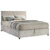 Reeves Upholstered Queen Lift-Top Storage Platform Bed Beige | Beige | 315918BGEQ
