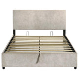 Reeves Upholstered Queen Lift-Top Storage Platform Bed Beige | Beige | 315918BGEQ