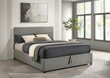 Reeves Upholstered Lift-Top Storage Platform Bed Grey