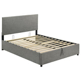 Reeves Upholstered Full Lift-Top Storage Platform Bed Grey | Grey | 315918GRYF