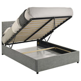 Reeves Upholstered Full Lift-Top Storage Platform Bed Grey | Grey | 315918GRYF