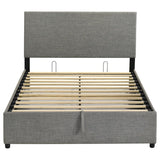 Reeves Upholstered Full Lift-Top Storage Platform Bed Grey | Grey | 315918GRYF