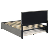 Reeves Upholstered Full Lift-Top Storage Platform Bed Grey | Grey | 315918GRYF