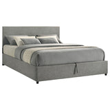 Reeves Upholstered Eastern King Lift-Top Storage Platform Bed Grey | Grey | 315918GRYKE