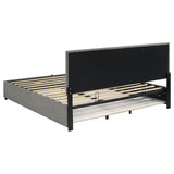 Reeves Upholstered Eastern King Lift-Top Storage Platform Bed Grey | Grey | 315918GRYKE