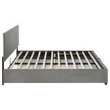 Reeves Upholstered Eastern King Lift-Top Storage Platform Bed Grey | Grey | 315918GRYKE