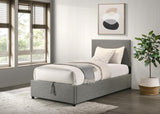 Reeves Upholstered Twin Lift-Top Storage Platform Bed Grey | Twin | Grey | 315918GRYT