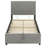 Reeves Upholstered Twin Lift-Top Storage Platform Bed Grey | Twin | Grey | 315918GRYT
