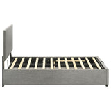 Reeves Upholstered Twin Lift-Top Storage Platform Bed Grey | Twin | Grey | 315918GRYT