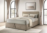 Reeves Upholstered Queen Lift-Top Storage Platform Bed Tan | Beige | Tan | 315918TANQ