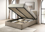 Reeves Upholstered Queen Lift-Top Storage Platform Bed Tan | Beige | Tan | 315918TANQ