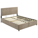 Reeves Upholstered Queen Lift-Top Storage Platform Bed Tan | Beige | Tan | 315918TANQ