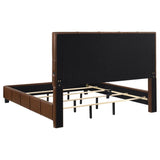 Farrell California King Leatherette Panel Bed Brown | Brown | 315923KW