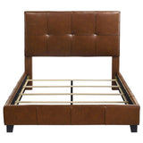 Farrell Queen Leatherette Upholstered Panel Bed Brown | Queen | Brown | 315923Q