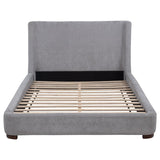 Rennes Upholstered Eastern King Wingback Platform Bed Grey | Grey | 315928KE