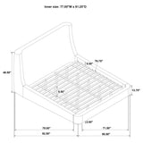 Rennes Upholstered Eastern King Wingback Platform Bed Grey | Grey | 315928KE