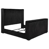 Centergrove Upholstered Eastern King Wingback TV Bed Black | Black | 315945KE