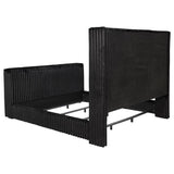 Centergrove Upholstered Eastern King Wingback TV Bed Black | Black | 315945KE