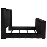 Centergrove Upholstered Eastern King Wingback TV Bed Black | Black | 315945KE