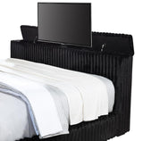 Centergrove Upholstered Eastern King Wingback TV Bed Black | Black | 315945KE