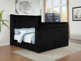 Centergrove Upholstered California King Wingback TV Bed Black | Black | 315945KW