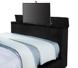 Centergrove Upholstered California King Wingback TV Bed Black | Black | 315945KW