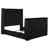 Centergrove Upholstered Queen Wingback TV Bed Black | Queen | Black | 315945Q