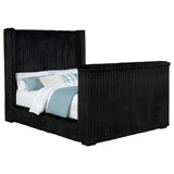 Centergrove Upholstered Queen Wingback TV Bed Black | Queen | Black | 315945Q
