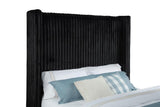 Centergrove Upholstered Queen Wingback TV Bed Black | Queen | Black | 315945Q